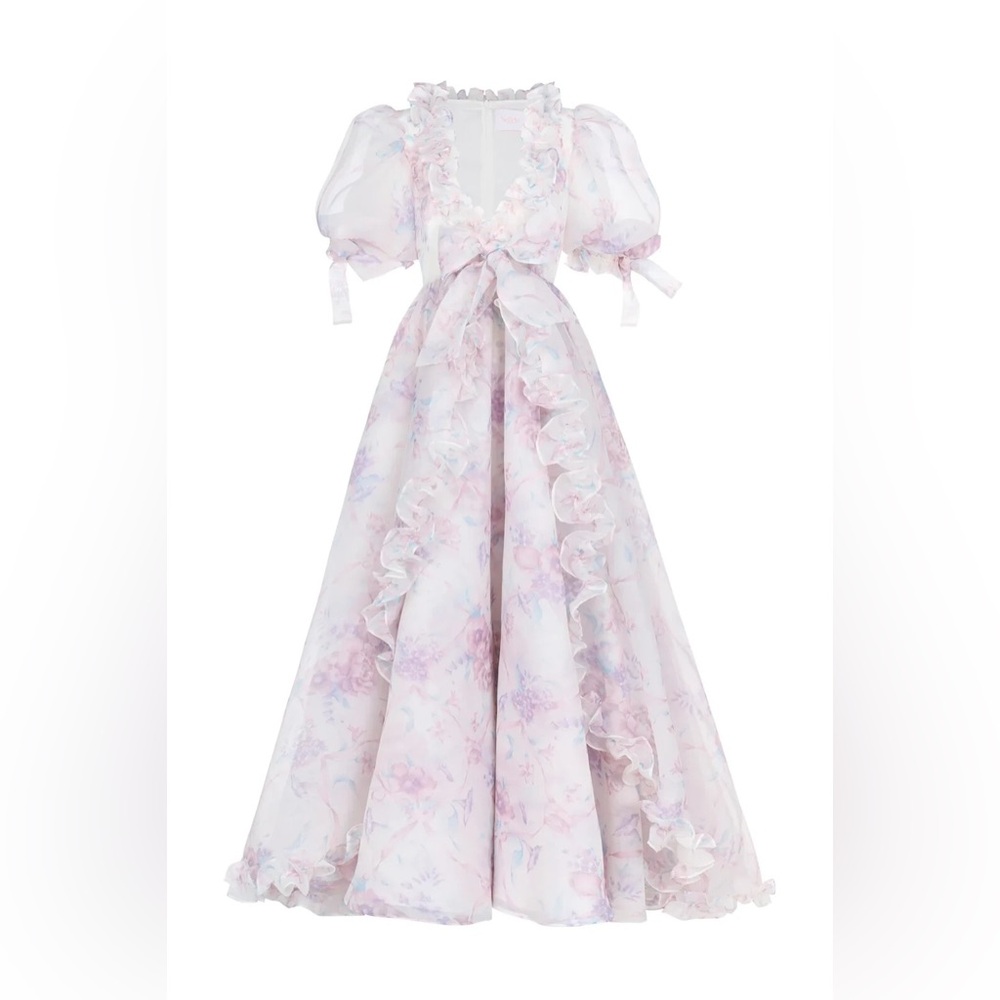 Selkie Marie Ribbon Gown Pastel Floral Prom Bridgerton Dress Size M
